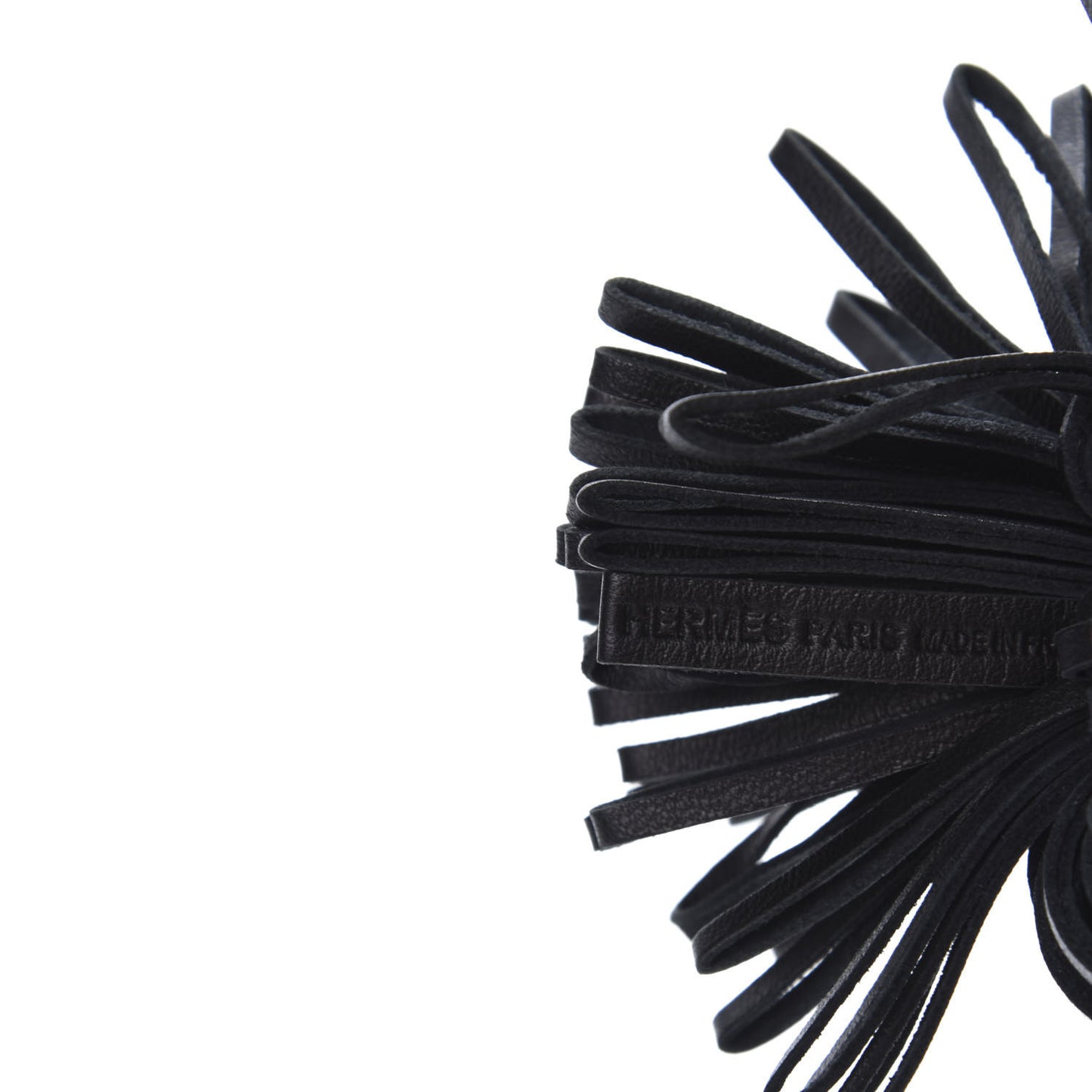 Lambskin Carmen Tassel Key Holder Black