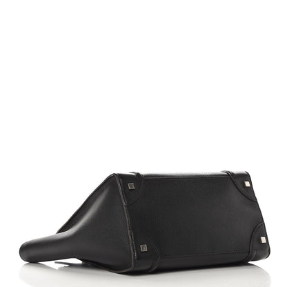 Celine Drummed Calfskin Mini Luggage Black 4 of 8