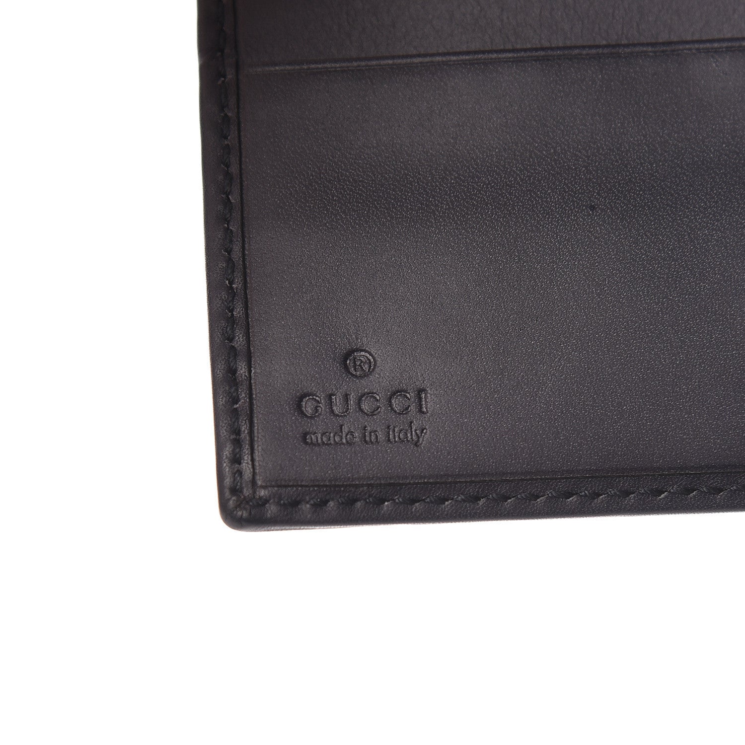 Gucci Calfskin Vintage Web Bi-Fold Wallet Navy 6 of 9