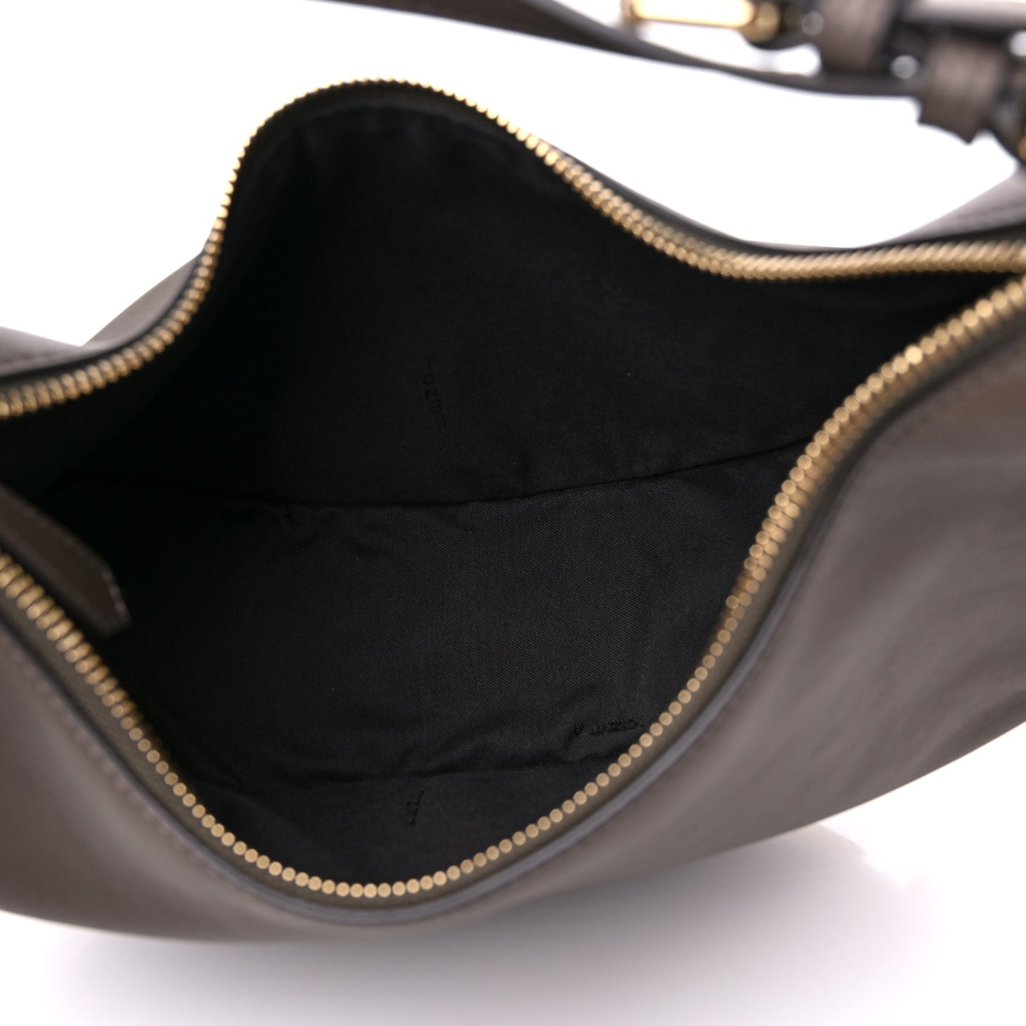 Vitello Grace Matte Small Fendigraphy Hobo Bag Dark Coffee