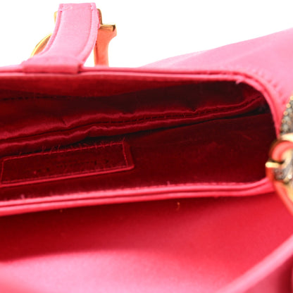 Christian Dior Satin Crystal Mini Saddle Bag Light Shock 5 of 11