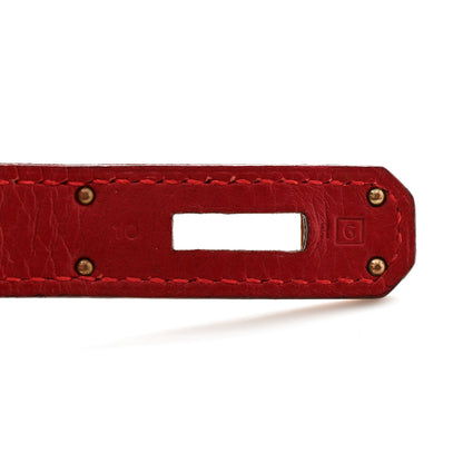 Hermes Taurillon Clemence Birkin 35 Rouge Vif 7 of 10