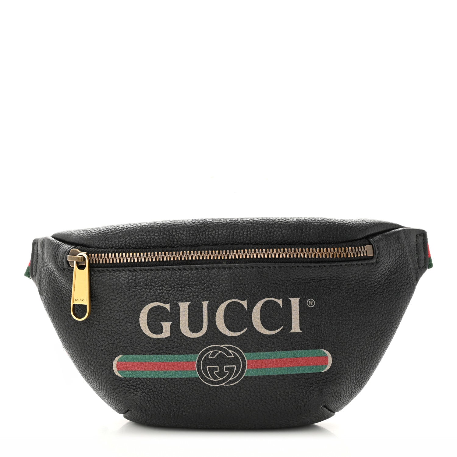 Gucci Grained Calfskin Small Logo Belt Bag Black 1 of 11