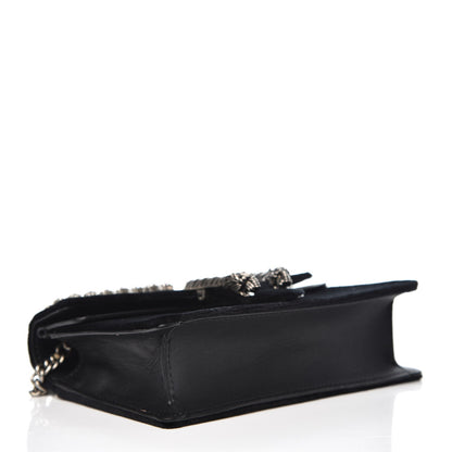 Gucci Velvet Crystal Super Mini Dionysus Shoulder Bag Black 4 of 7
