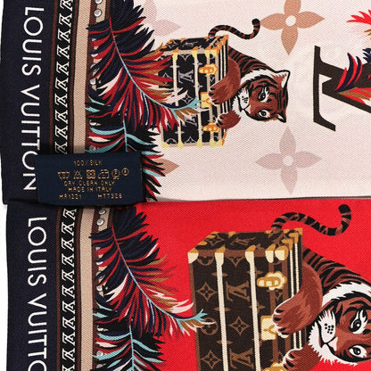Louis Vuitton Silk Monogram Precious Tiger Bandeau Rouge 4 of 4