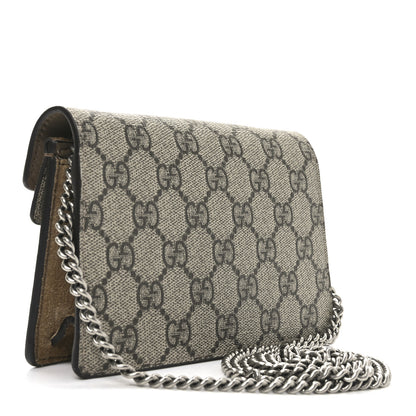 Gucci GG Supreme Monogram Super Mini Dionysus Shoulder Bag Taupe 3 of 11