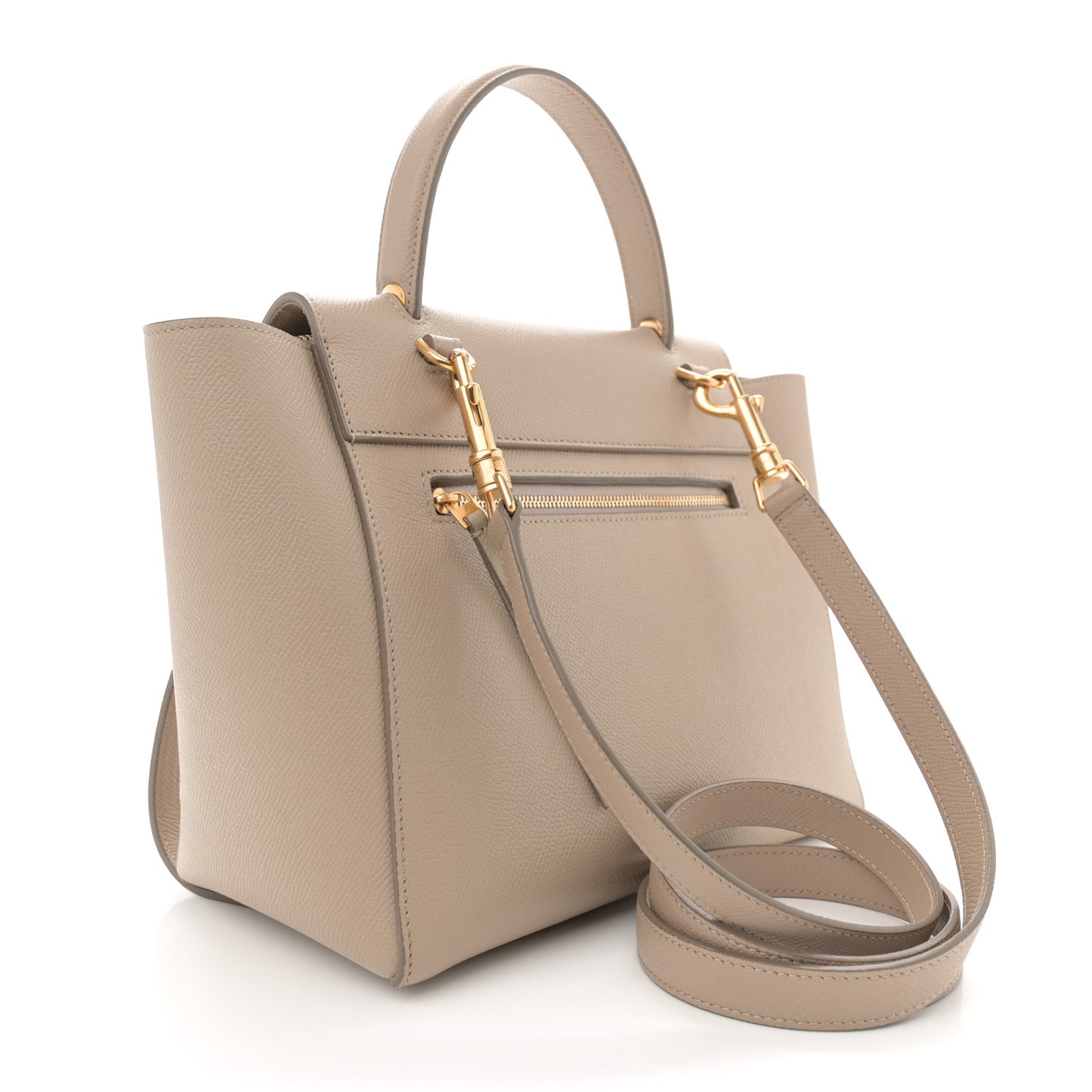 Grained Calfskin Micro Belt Bag Light Taupe