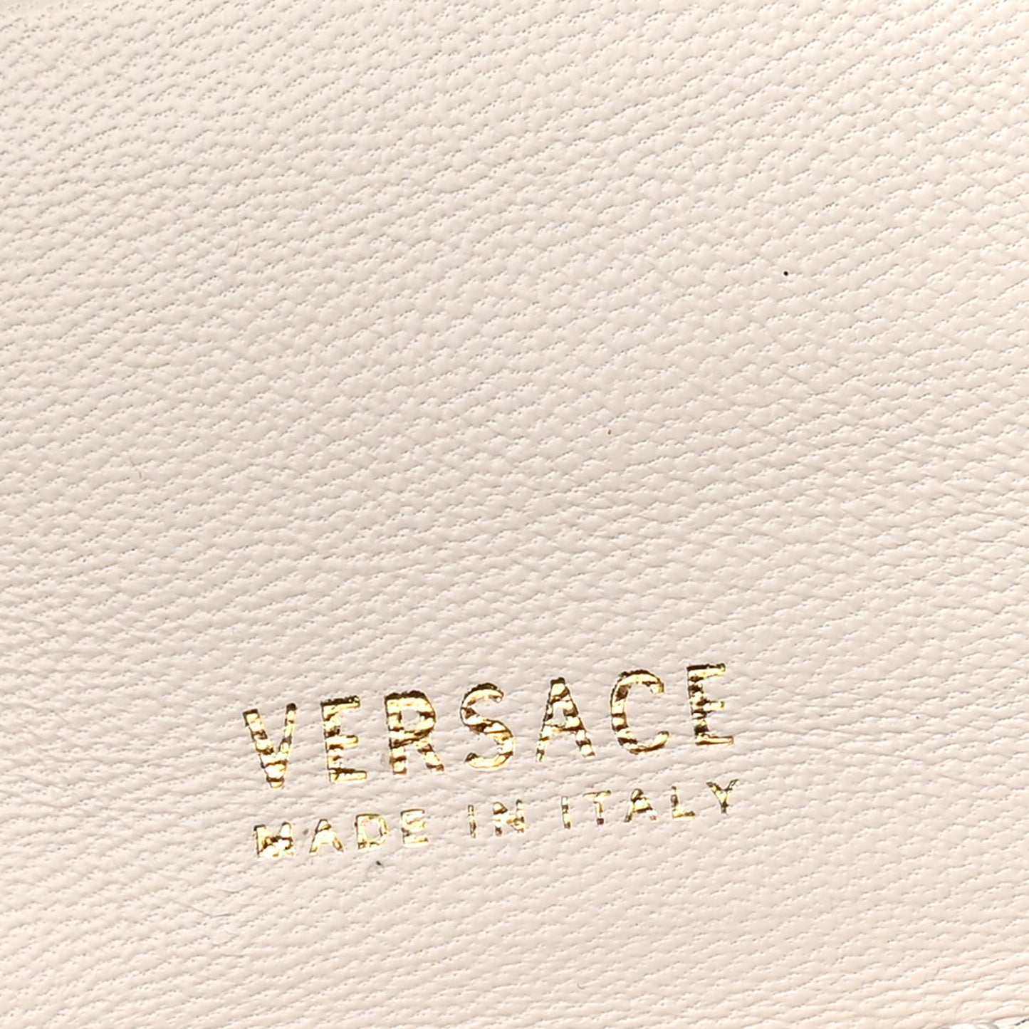 Calfskin Icon Quilted Compact Zip Around Wallet White