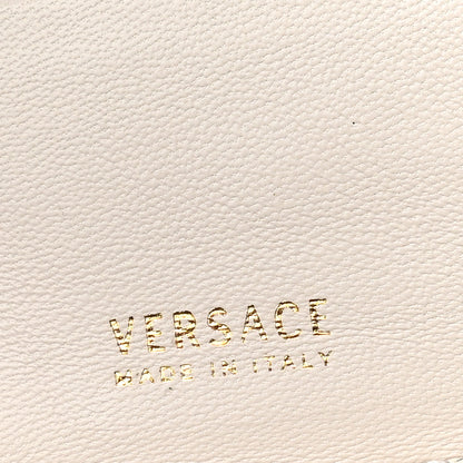 Versace Calfskin Icon Quilted Compact Zip Around Wallet White 6 of 7