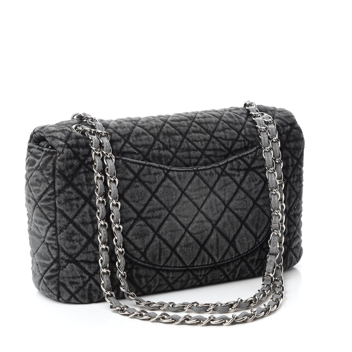 Denim Quilted Denimpression Flap Grey Black
