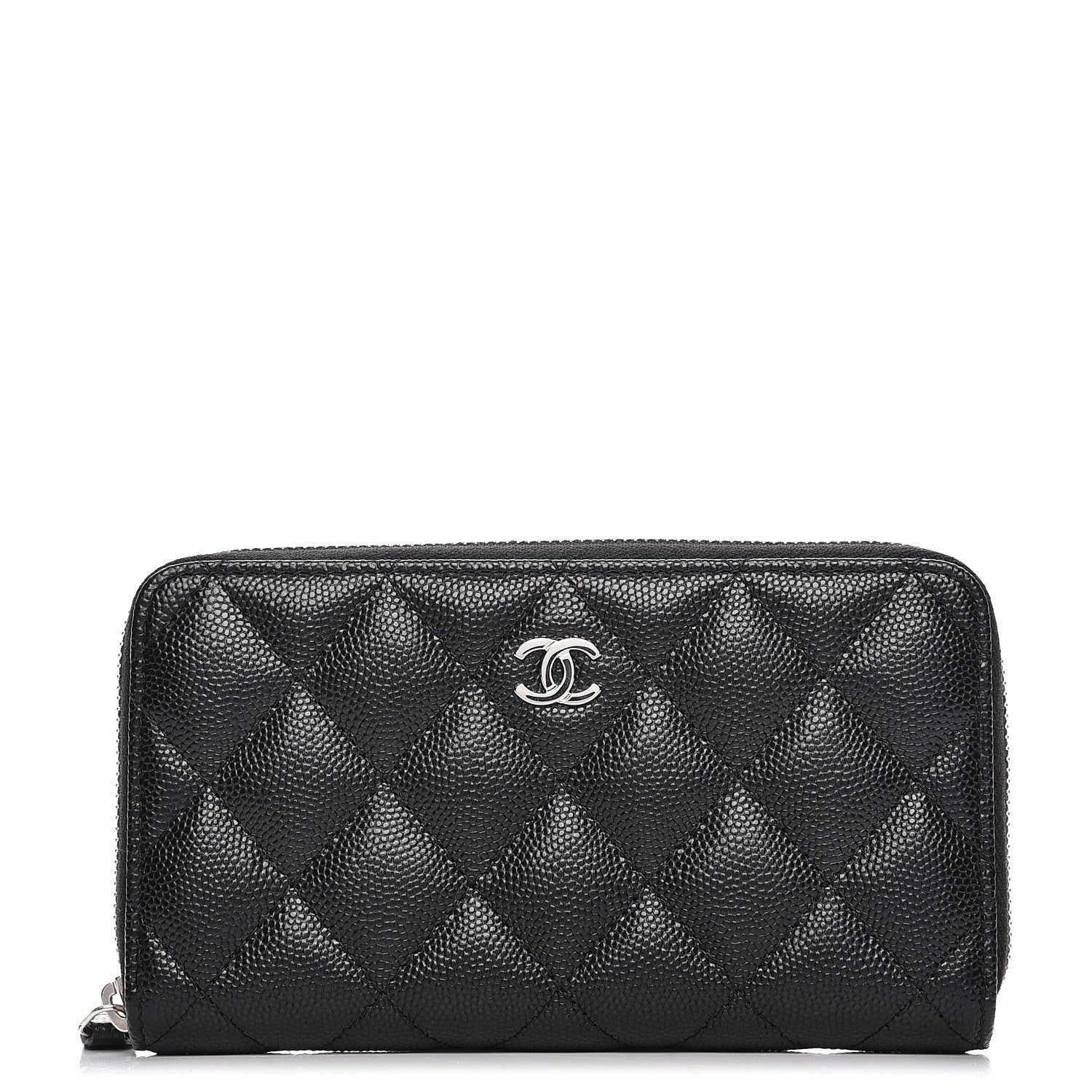 Chanel Caviar Quilted Small Zip Around Wallet Black 1 of 9
