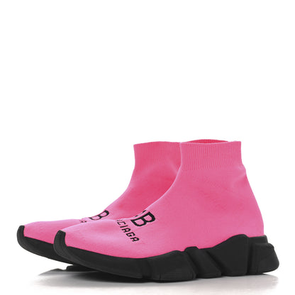 Balenciaga Technical 3D Recycled Knit Womens Speed 2.0 Sneakers 39 Pink 4 of 8