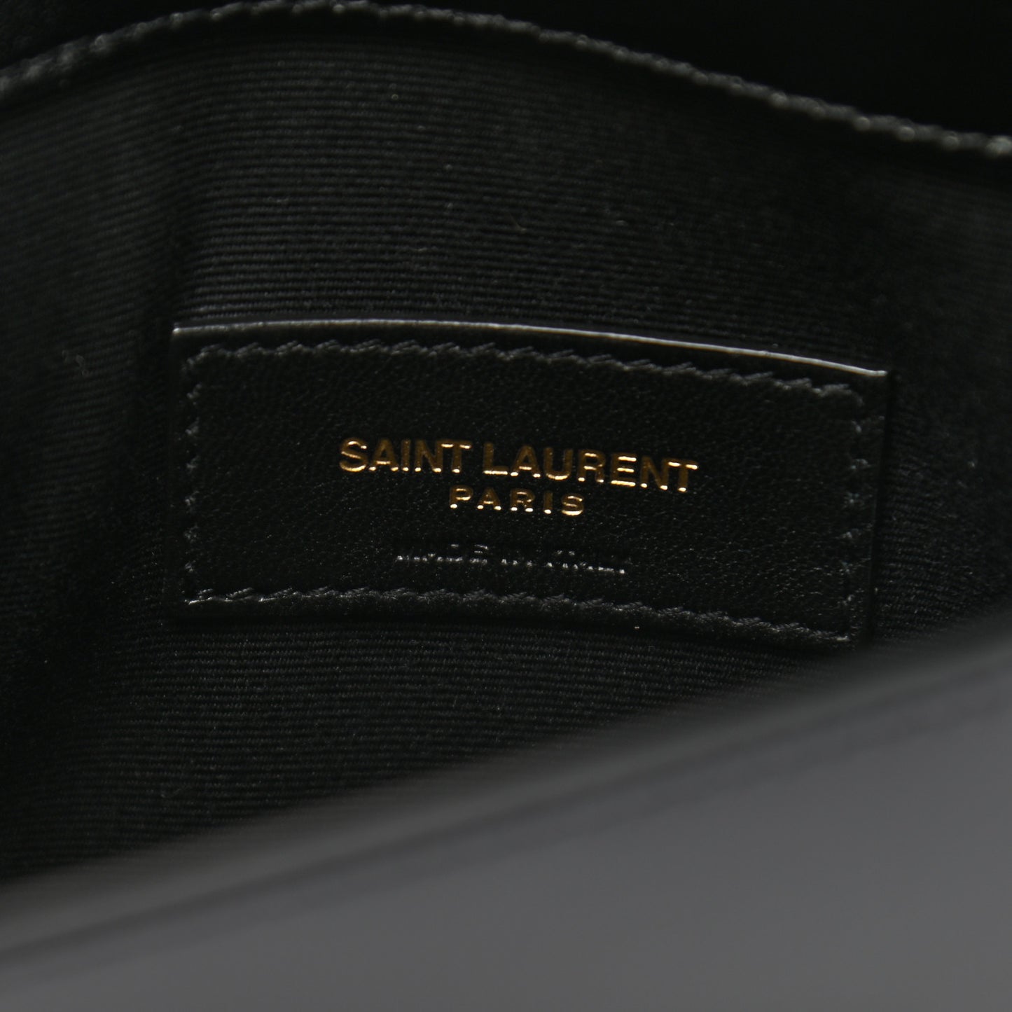 Smooth Shiny Calfskin Monogram Uptown Pouch Black