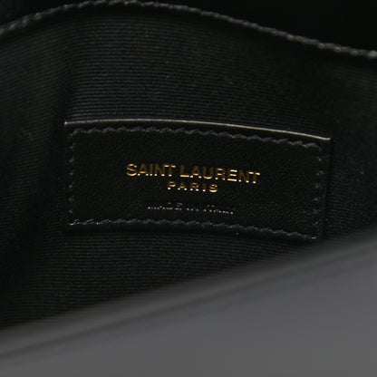 Saint Laurent Smooth Shiny Calfskin Monogram Uptown Pouch Black 7 of 10