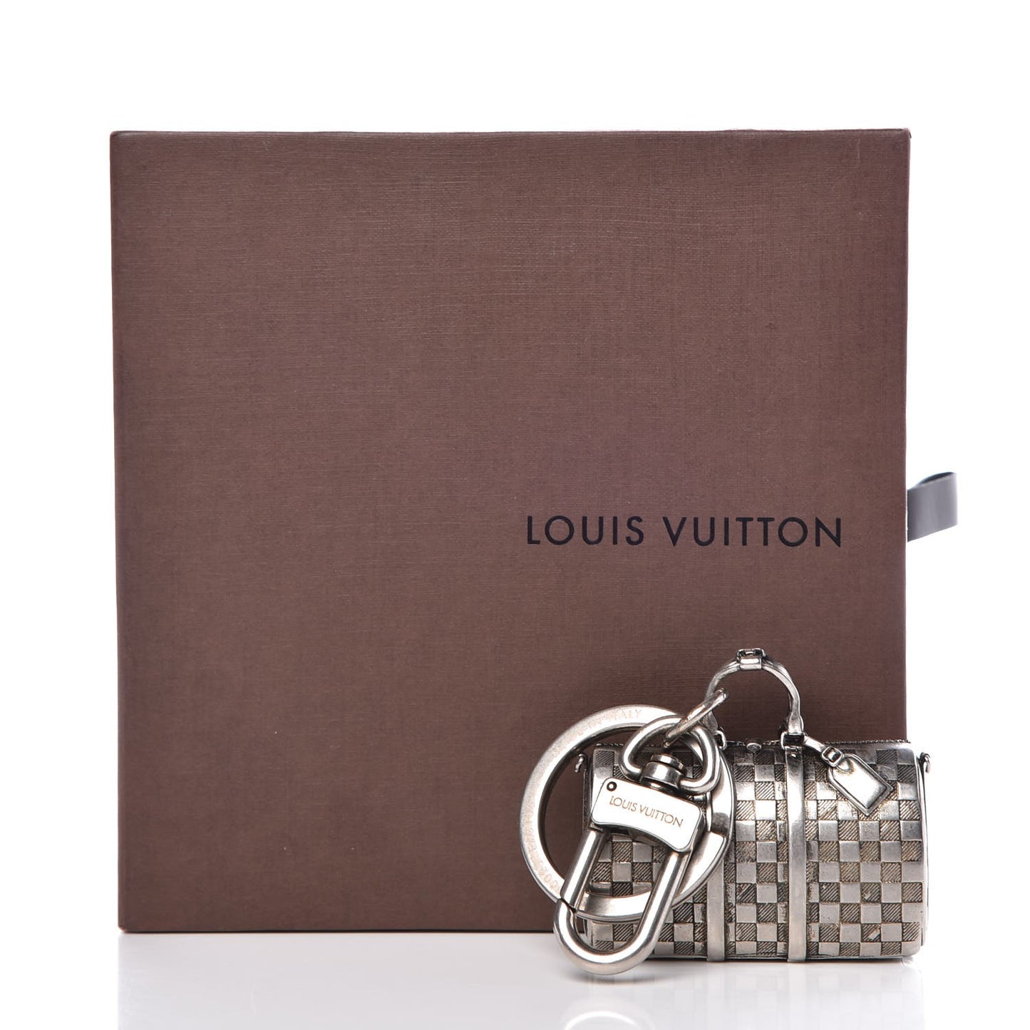 Brushed Palladium The Keepall Key Holder Bag Charm