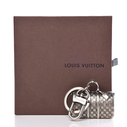 Louis Vuitton Brushed Palladium The Keepall Key Holder Bag Charm 3 of 3
