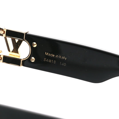 Louis Vuitton Acetate LV Link PM Square Sunglasses Z1566W Black 7 of 9
