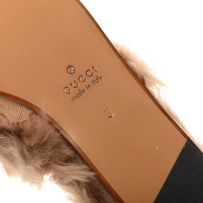 Gucci GG Monogram Fur Mens Princetown Slippers 9 Beige Ruggine Rust 9 of 9