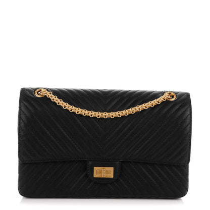 Chanel Sheepskin Chevron Quilted 2.55 Reissue 226 Flap Black 1 of 7