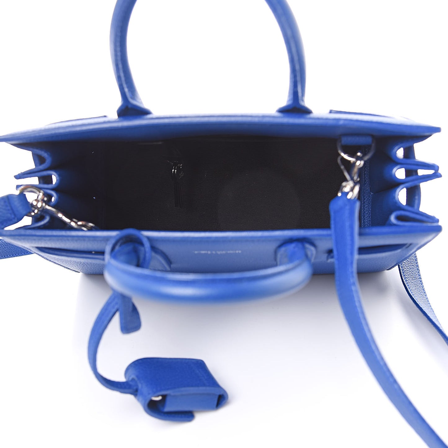 Grained Calfskin Nano Sac De Jour Royal Blue