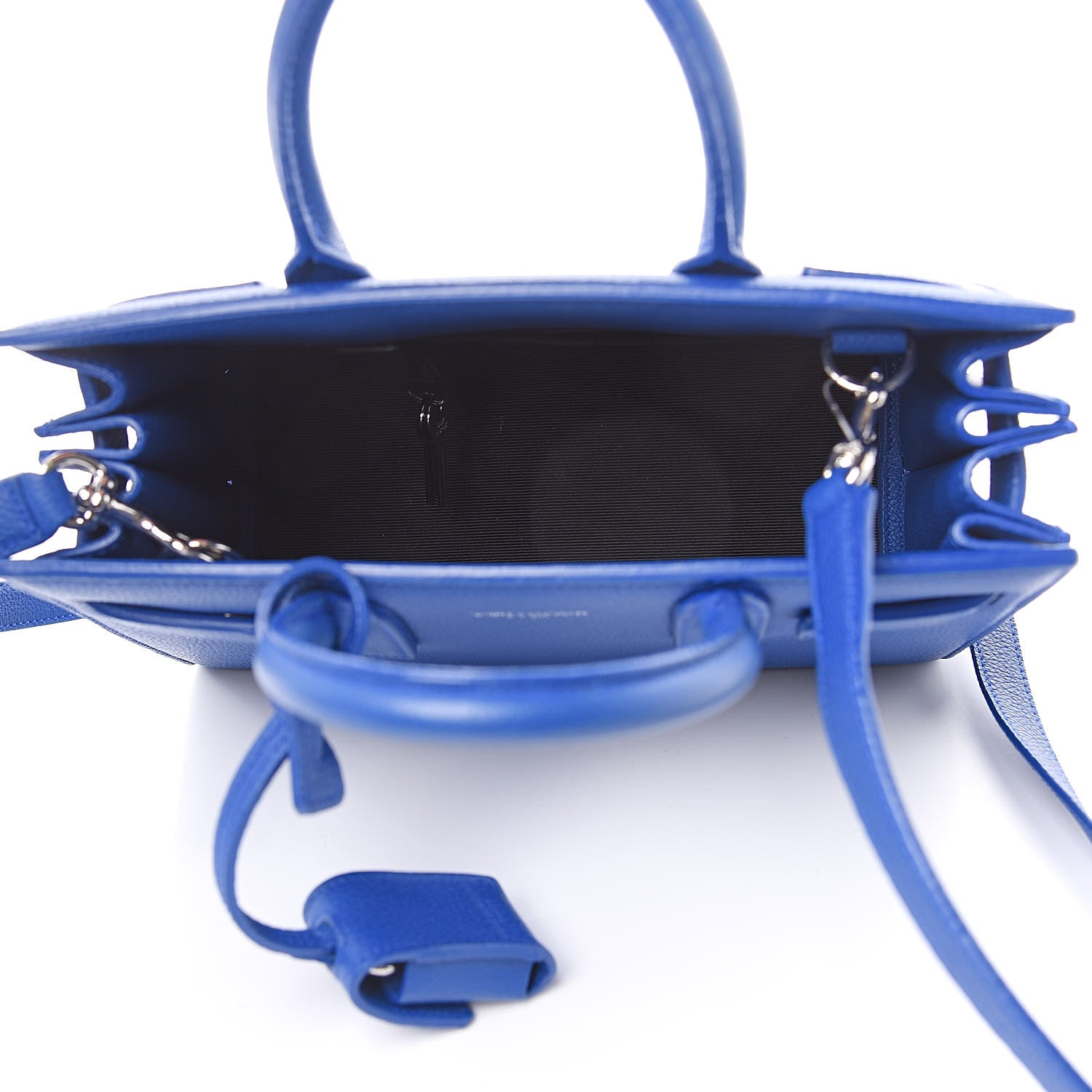 Saint Laurent Grained Calfskin Nano Sac De Jour Royal Blue 5 of 9