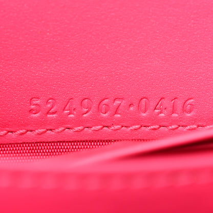 Gucci X SEGA Calfskin GUCCY Stars Chain Wallet Violet Fuxia Gold 8 of 17