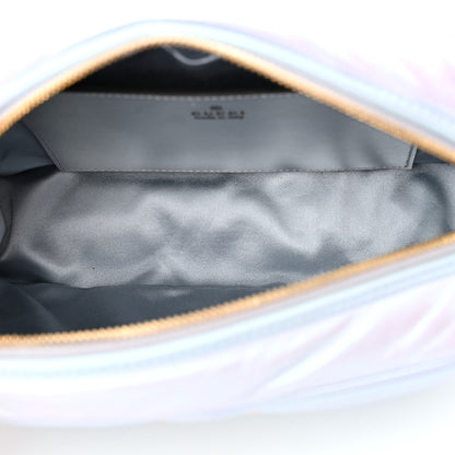 Gucci Iridescent Nappa Chevron Matelasse Small GG Marmont Chain Shoulder Bag Iridescent Snow Light Blue 5 of 10