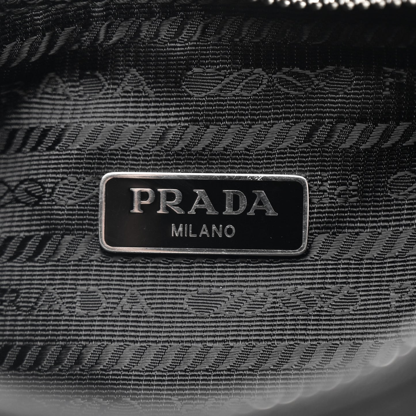 Tessuto Nylon Saffiano Mini Re-Edition 2005 Bag Black