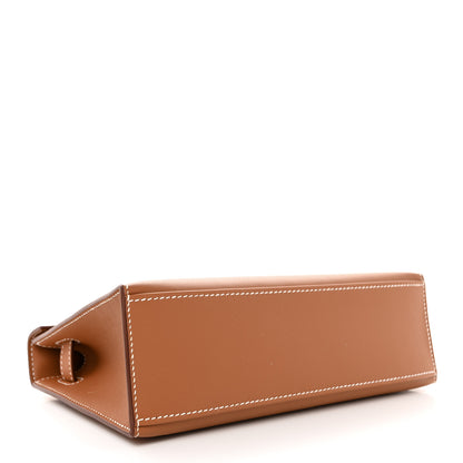 Hermes Swift Kelly Pochette Clutch Gold 4 of 10