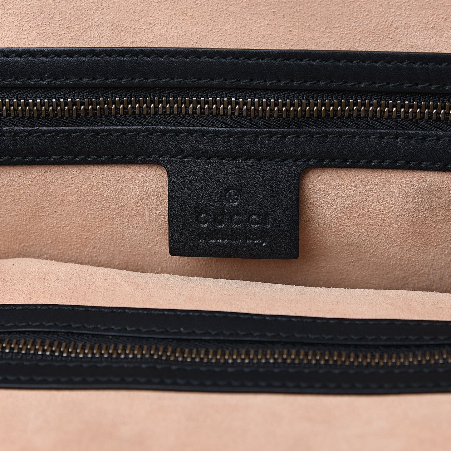 Suede Ophidia Medium Re(Belle) Top Handle Bag Nocciola Black