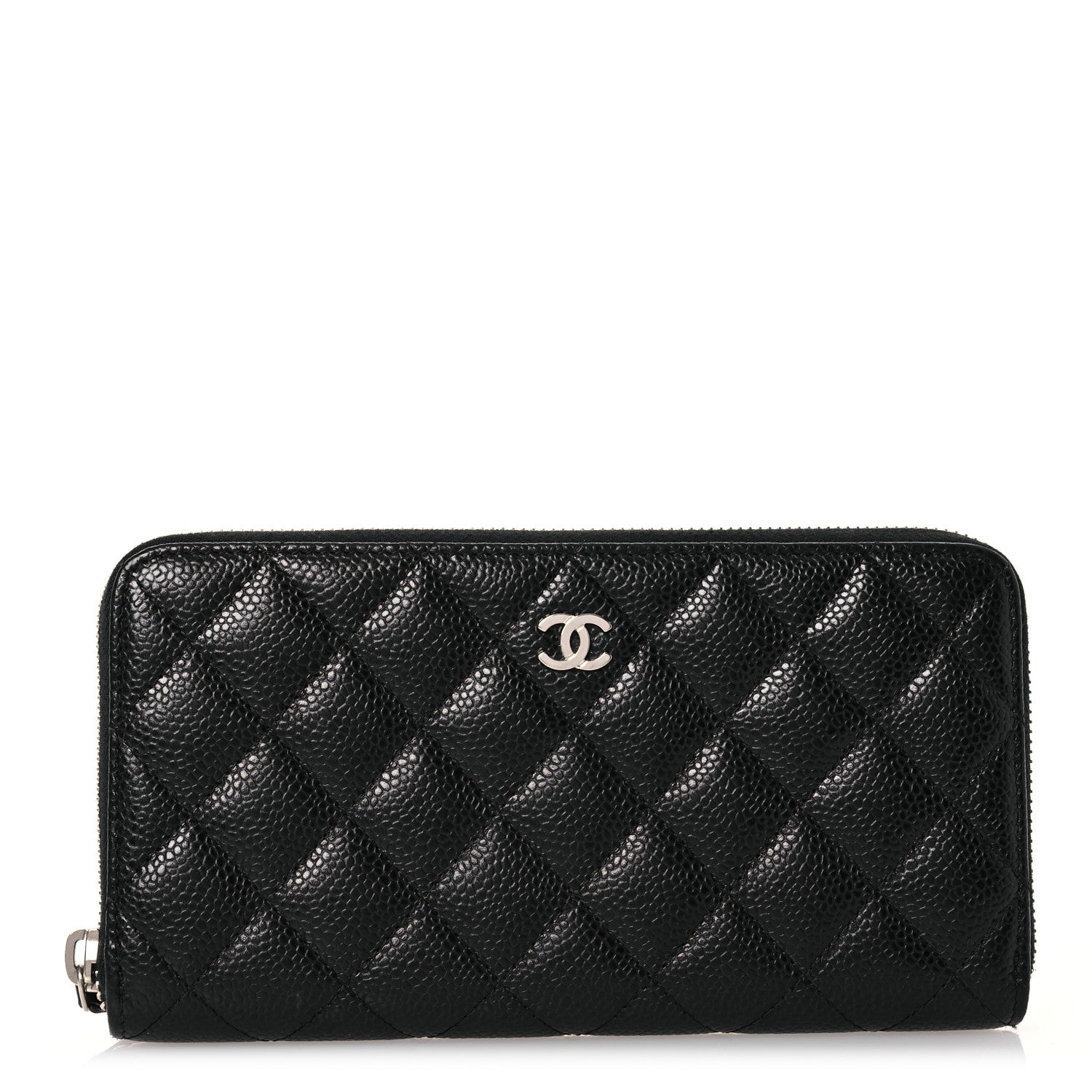 Chanel Caviar Quilted Large Gusset Zip Around Wallet Black 1 of 17