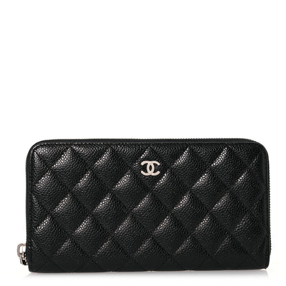 Chanel Caviar Quilted Large Gusset Zip Around Wallet Black 1 of 17