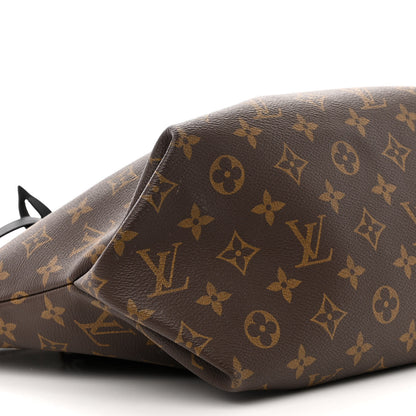 Louis Vuitton Monogram Flower Zipped Tote MM Black 9 of 10