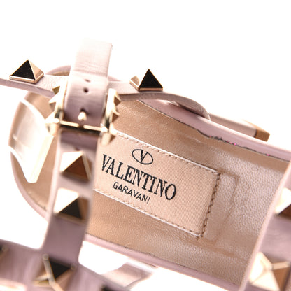 Valentino Garavani Calfskin Rockstud 60mm City Sandals 35.5 Water Rose 6 of 12