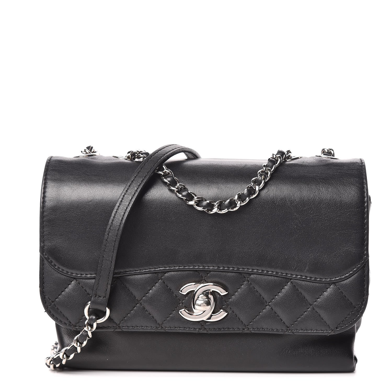 Chanel Calfskin Mini Tramezzo Flap Black 1 of 19