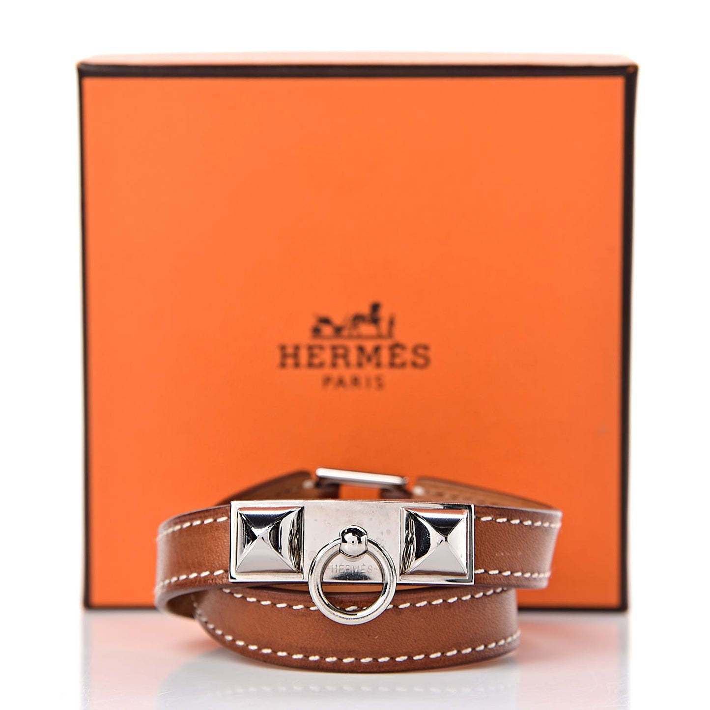 Barenia Rivale Double Tour Bracelet XS Fauve
