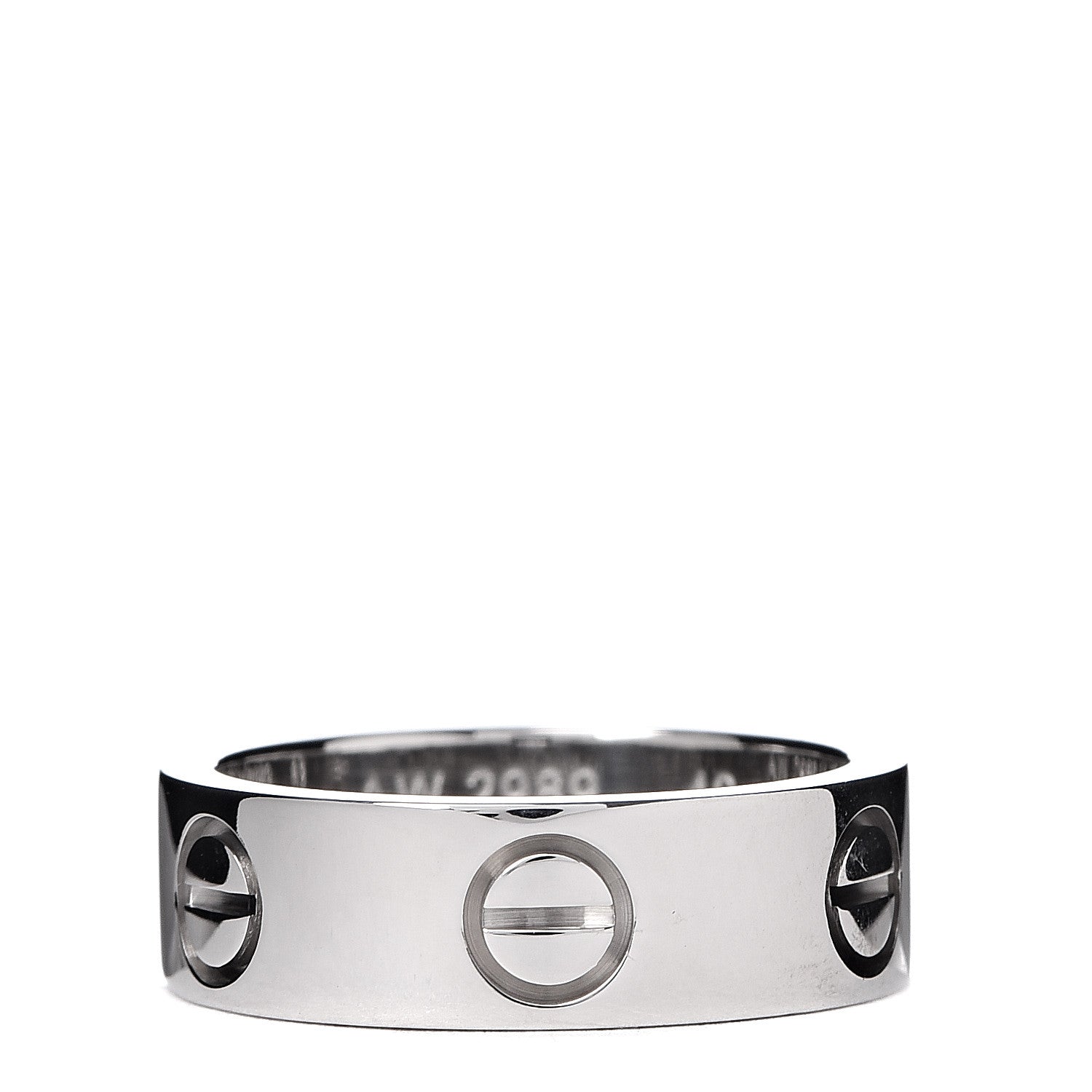 Cartier 18K White Gold 5.5mm LOVE Ring 49 4.75 1 of 5