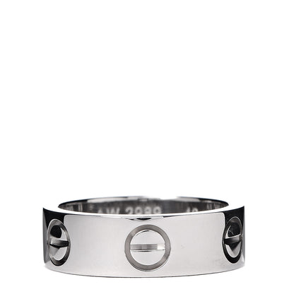 Cartier 18K White Gold 5.5mm LOVE Ring 49 4.75 1 of 5