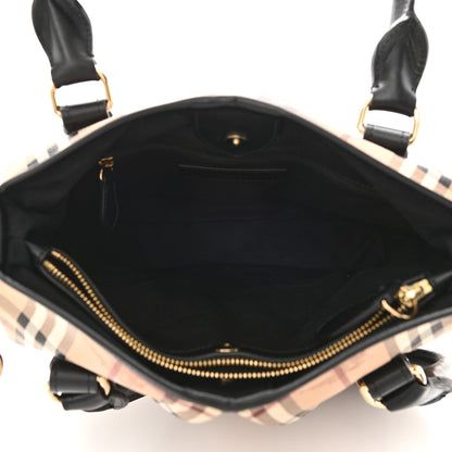Burberry Haymarket Check Small Northfield Tote Black 5 of 13