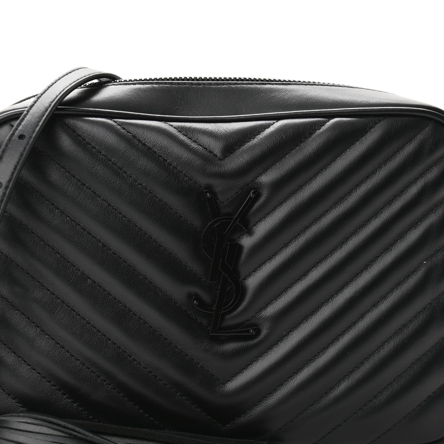 Calfskin Matelasse Monogram Lou Camera Bag Black