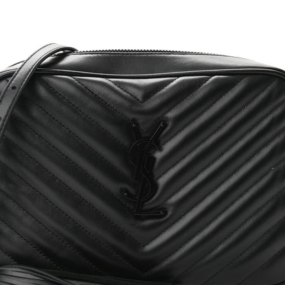 Saint Laurent Calfskin Matelasse Monogram Lou Camera Bag Black 7 of 9