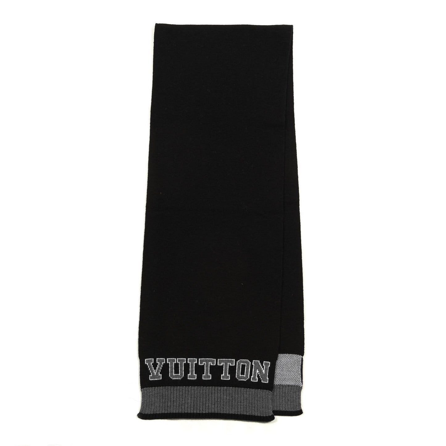 Wool Scarf Black Grey