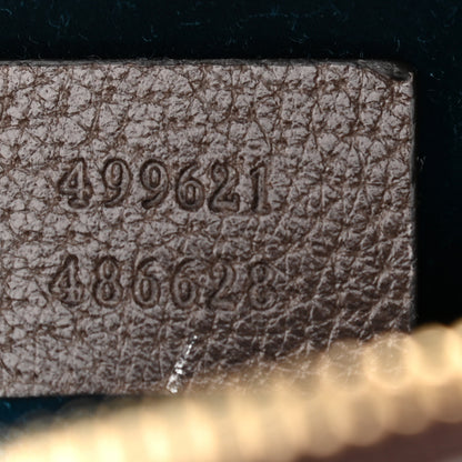 Gucci GG Supreme Monogram Textured Dollar Calfskin Web Small Ophidia Dome Shoulder Bag Beige Ebony New Acero 7 of 9