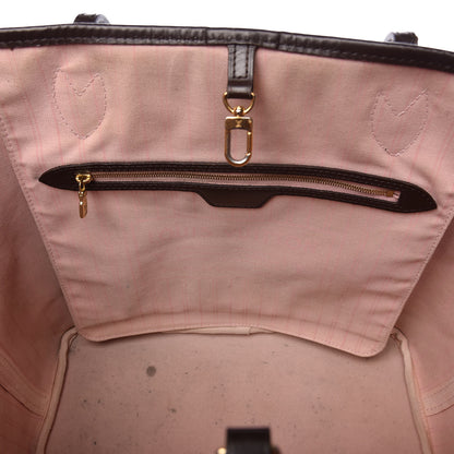 Louis Vuitton Damier Ebene Neo Neverfull MM Rose Ballerine 35 of 38