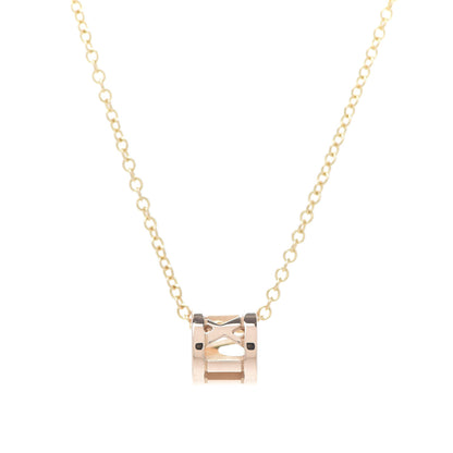 Tiffany 18K Rose Gold Atlas Open Pendant Necklace 4 of 6