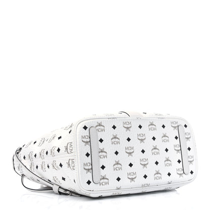 MCM Visetos Medium Liz Reversible Shopper Tote White 7 of 19