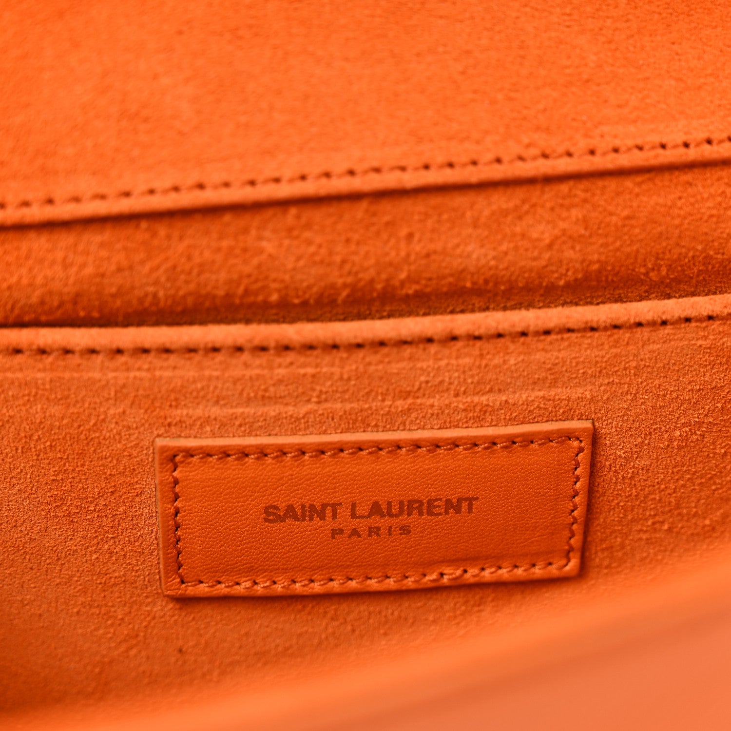 Saint Laurent Calfskin Classic Y Ligne Wallet Orange 6 of 13