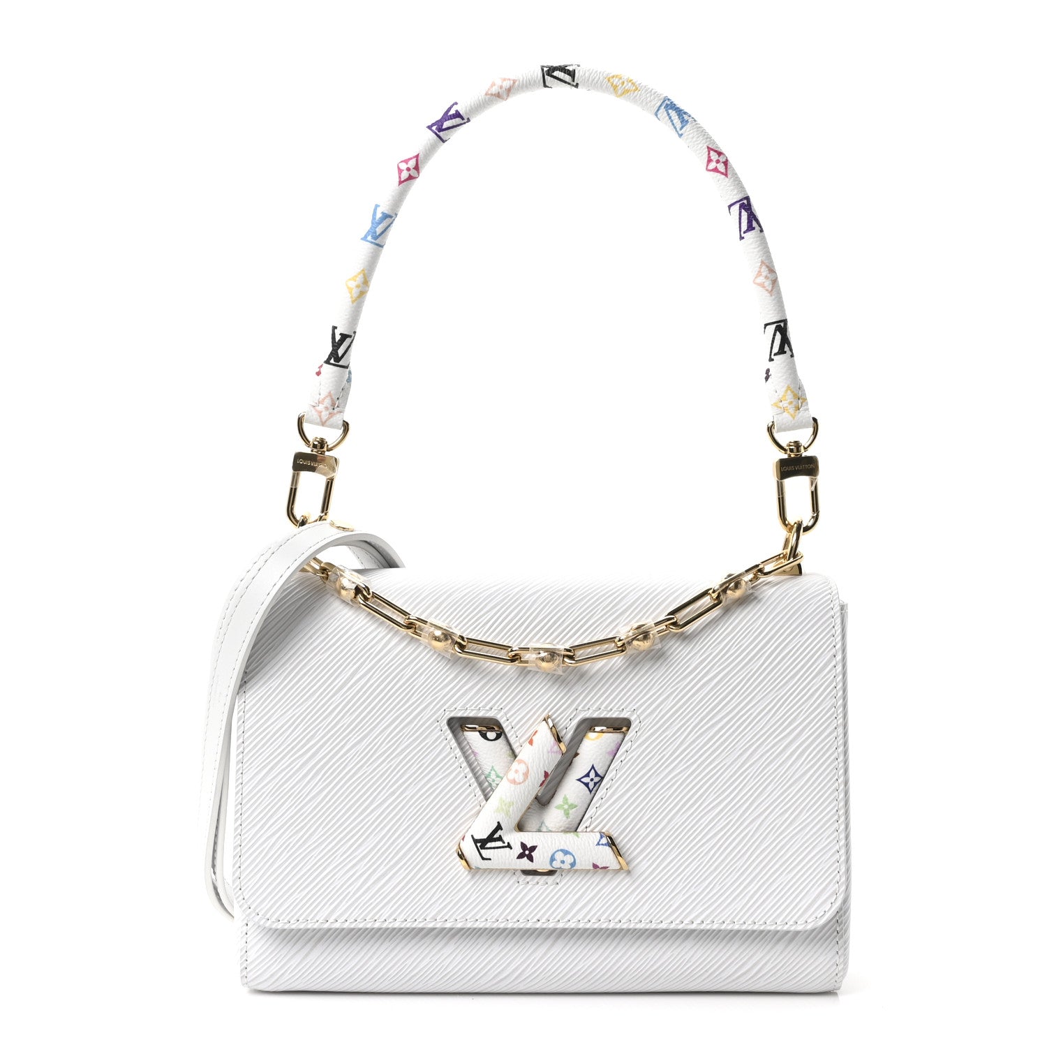 Louis Vuitton LV X TM Epi Twist MM Slim Shoulder Bag White 1847154