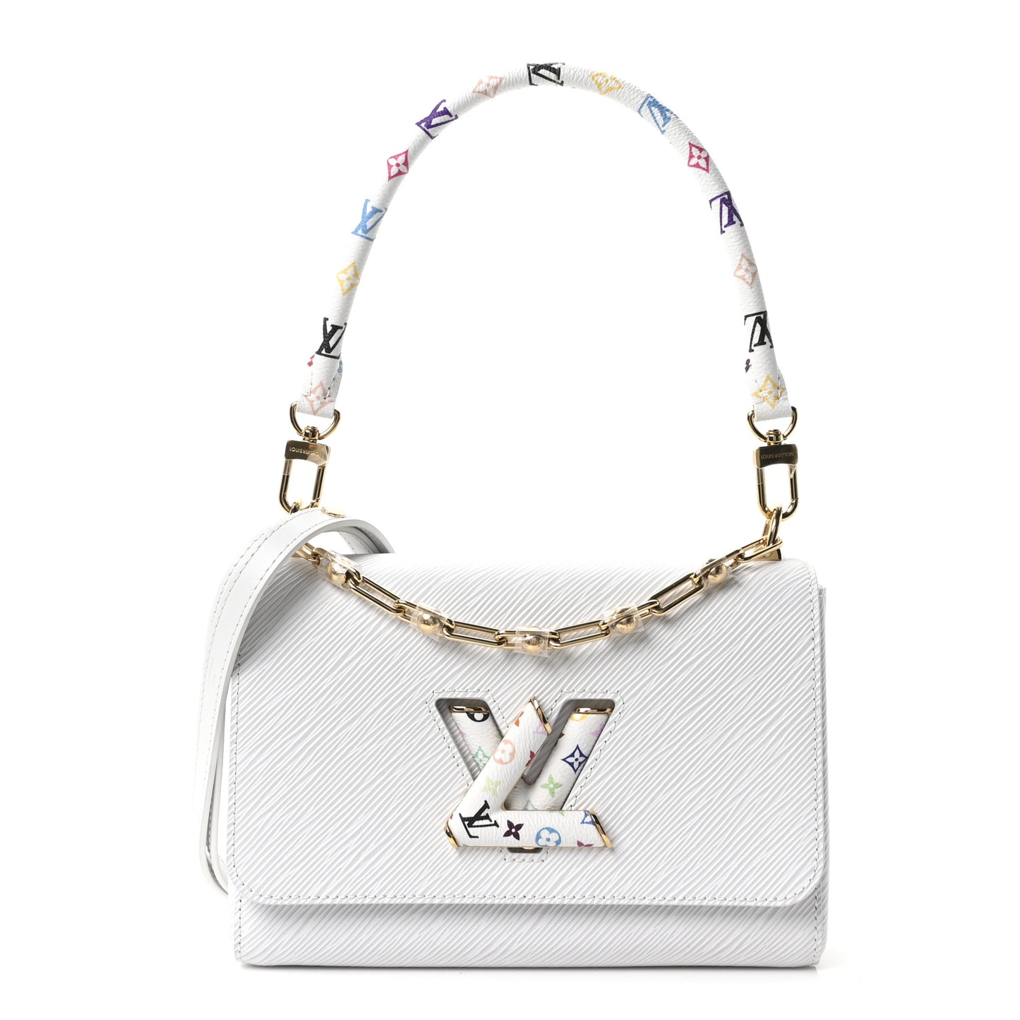 LV X TM Epi Twist MM Slim Shoulder Bag White