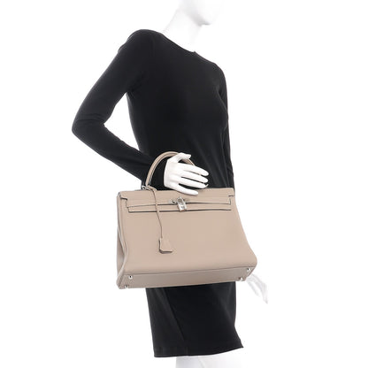 Hermes Togo Kelly Retourne 35 Gris Tourterelle 3 of 32
